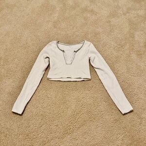 Urban outfitters Out from under long sleeved ribbed cropped shirt top size M